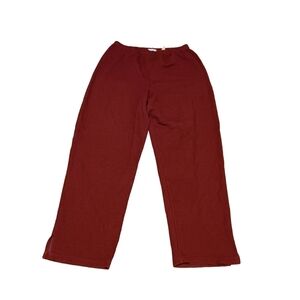 Russ Berens Super Comfy Pull On Pants Ladies Large Brick Reddish Maroon